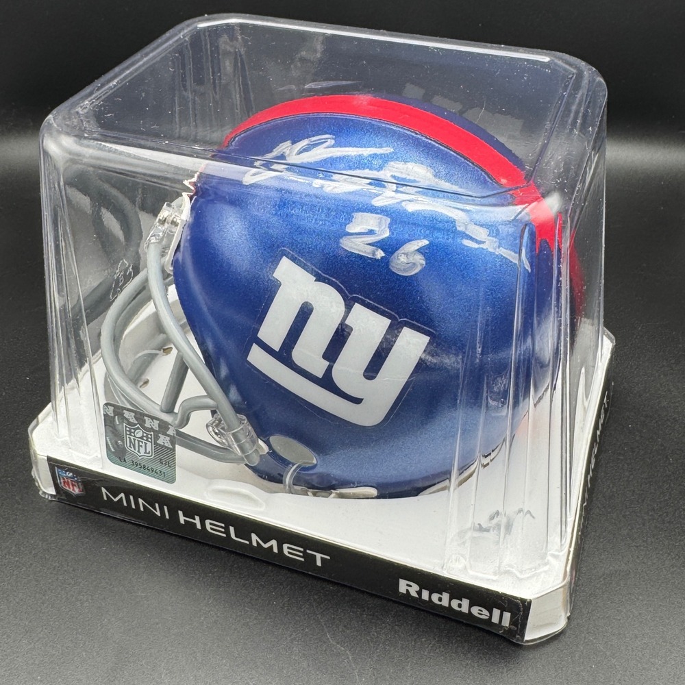 Saquon Barkley Signed New York Giants Riddell‎ NFL Mini Helmet Autographed 26